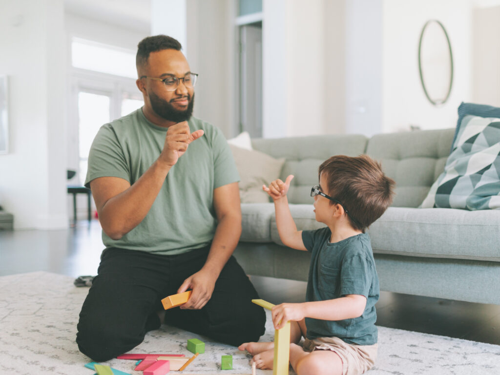 This photo is used to represent sign language for babies