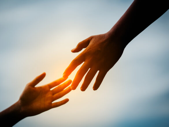 The photo is used to represent building trust for couples.