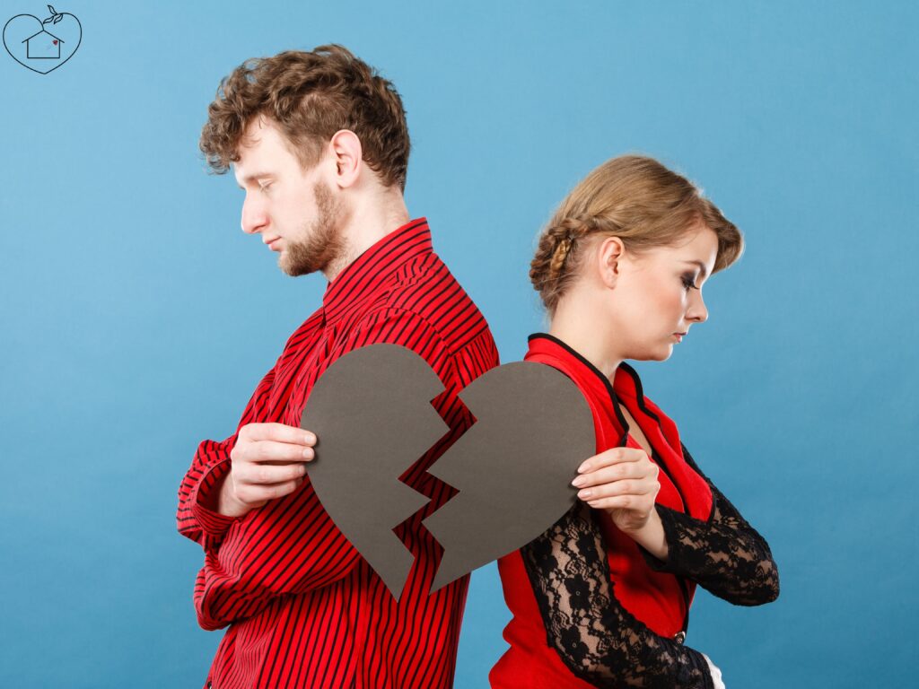 This photo is used to represent break up. 