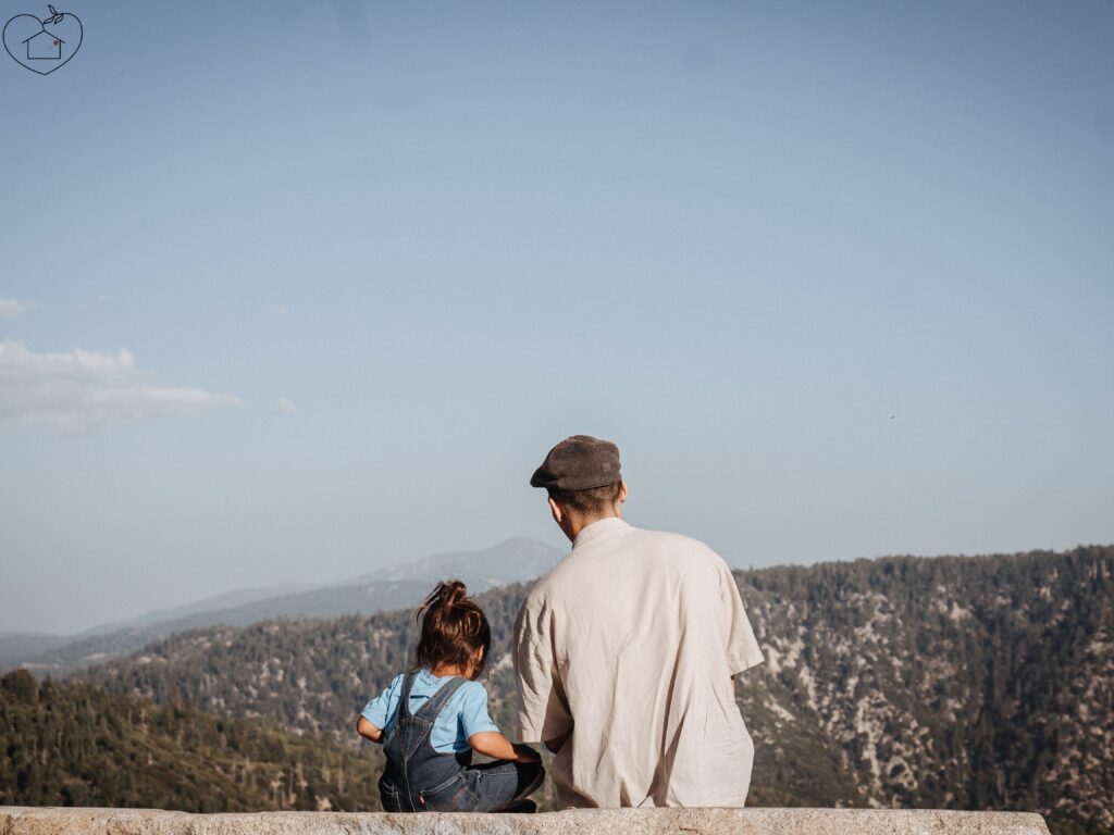 This photo is used to represent importance of fathers.